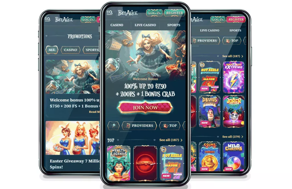 BetAlice Casino App Screenshot
